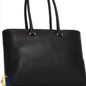 Black Front-pocket Tote Shoulder Bag 2