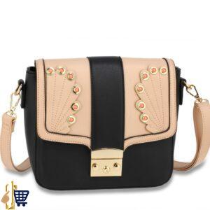 Black/Nude Cross Body Shoulder Bag