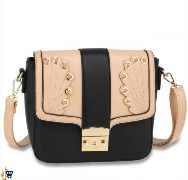 Black/Nude Cross Body Shoulder Bag