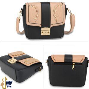 Black/Nude Cross Body Shoulder Bag 2