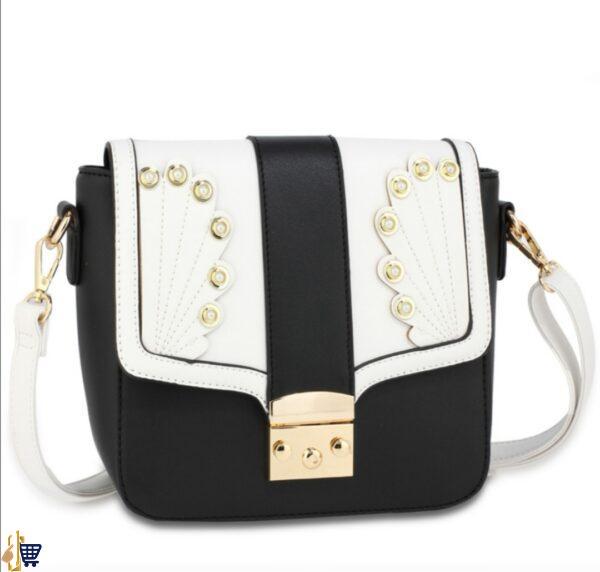 Black/White Cross Body Shoulder Bag