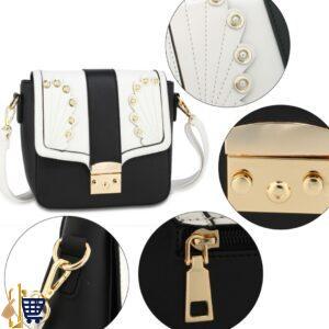 Black/White Cross Body Shoulder Bag 2