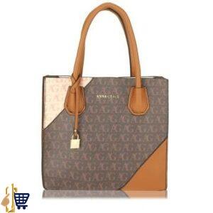 Brown Anna Grace Fashion Tote Handbag 1