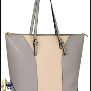 Large Nude/Grey Shoulder Handbag