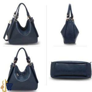 Large Navy Hobo Bag 2