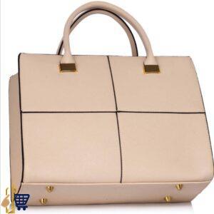 Large Nude Fashion Tote Handbag 2