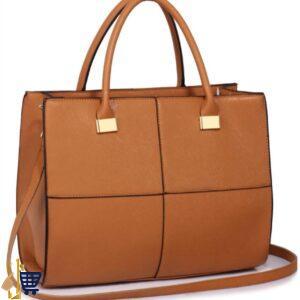 Large Tan Fashion Tote Handbag