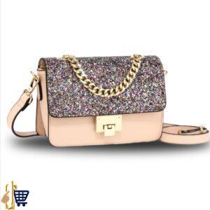 Multi Glitter Flap Cross Body Bag 1