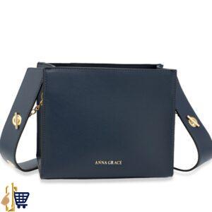 Navy Anna Grace Fashion Tote Bag