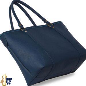 Navy Decorative Bow Tie Tote Shoulder Bag 2