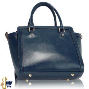 Blue Grab Tote Handbag