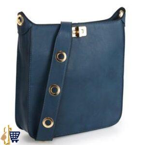 Navy Twist Lock Cross Body Bag 1