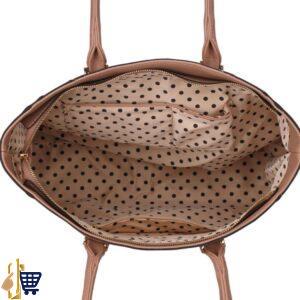 Taupe Front-pocket Tote Shoulder Bag 2