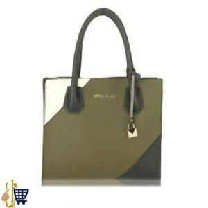 Olive Black/ Pink Anna Grace Fashion Tote Handbag