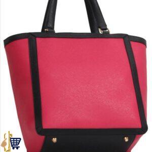 Pink Fashion Tote With Stunning Metal Work 3