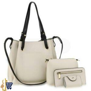 Beige Anna Grace Set Tote Bag