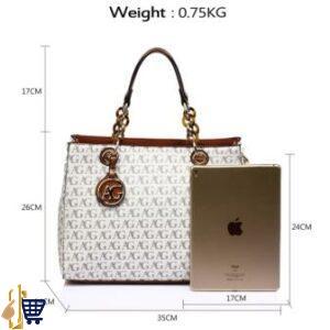 White Tote Shoulder Bag 5