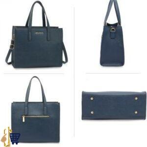 Navy Blue Anna Grace Fashion Tote Bag 3